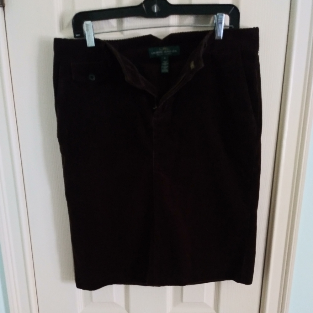 LRL LAUREN JEANS CO. RALPH LAUREN Corduroy Skirt